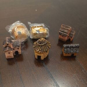 Charming Miniature Clay House Set